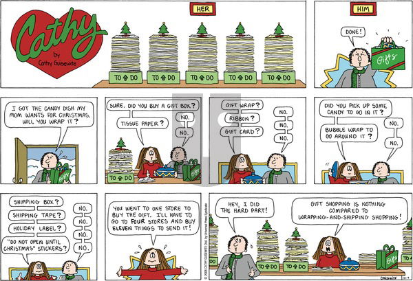 Cathy Classics on Sunday December 7, 2008 Comic Strip