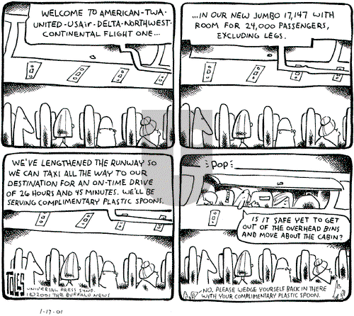 Tom Toles on Wednesday January 17, 2001 Comic Strip