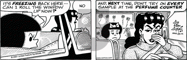 Nancy on Thursday March 29, 2001 Comic Strip