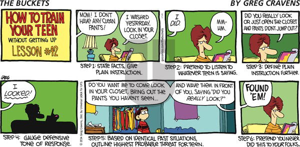 The Buckets on Sunday September 7, 2014 Comic Strip