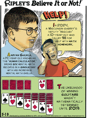 Ripley's Believe It or Not on Monday May 19, 2025 Comic Strip