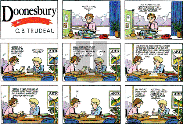 Doonesbury on Sunday August 25, 1985 Comic Strip