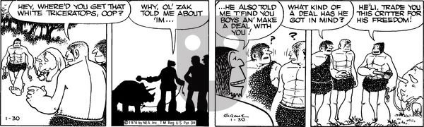 Alley Oop on Friday January 30, 1976 Comic Strip