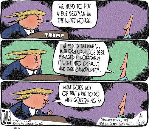 Tom Toles on Wednesday January 20, 2016 Comic Strip