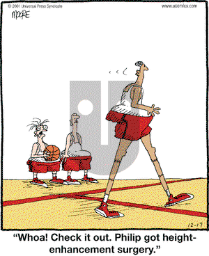 In the Bleachers on Monday December 17, 2001 Comic Strip