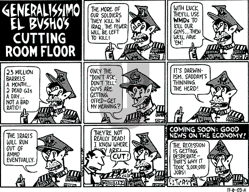 Ted Rall on Thursday November 6, 2003 Comic Strip