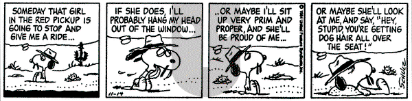 Peanuts on Wednesday November 14, 1984 Comic Strip