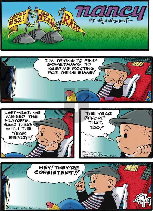 Nancy on Sunday March 1, 2015 Comic Strip