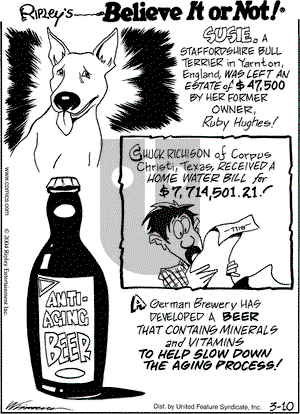 Ripley's Believe It or Not on Wednesday March 10, 2004 Comic Strip