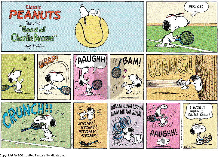 Peanuts - Sunday July 1, 2001 Comic Strip