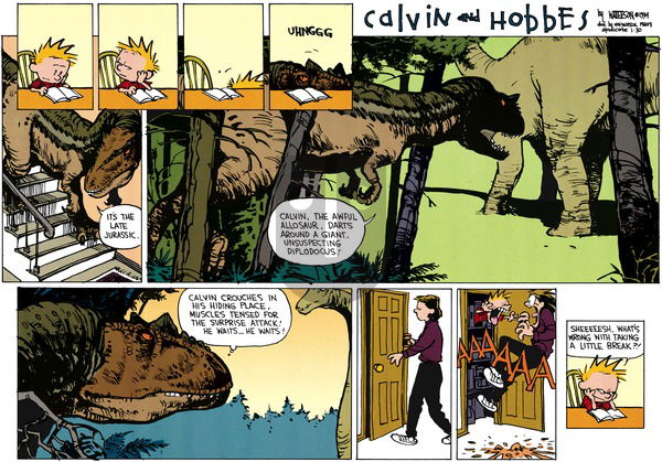 Calvin and Hobbes on Sunday January 30, 1994 Comic Strip