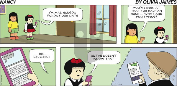 Nancy on Sunday July 8, 2018 Comic Strip