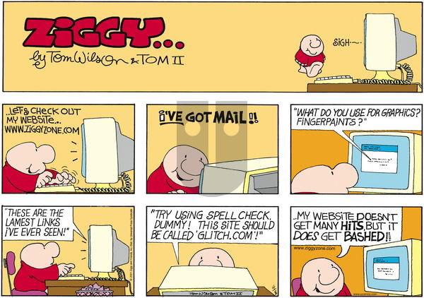 Ziggy on Sunday April 8, 2001 Comic Strip