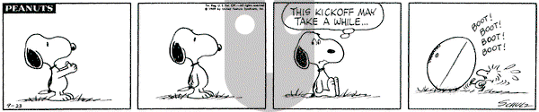 Peanuts on Tuesday September 23, 1969 Comic Strip