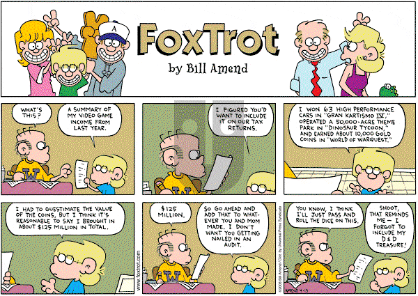 FoxTrot on Sunday April 13, 2008 Comic Strip