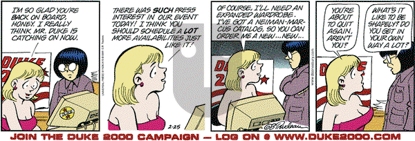 Doonesbury - Friday February 25, 2000 Comic Strip