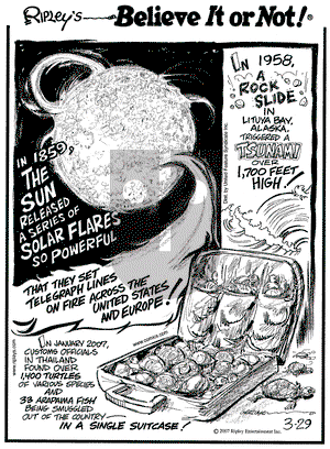 Ripley's Believe It or Not on Thursday March 29, 2007 Comic Strip