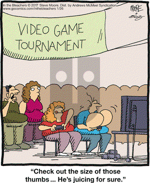 In the Bleachers on Thursday January 26, 2017 Comic Strip