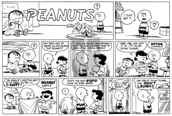 Peanuts on Sunday October 17, 1954 Comic Strip