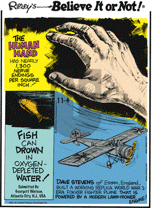 Ripley's Believe It or Not on Thursday November 4, 2010 Comic Strip