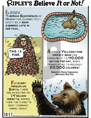 Ripley's Believe It or Not on Saturday October 11, 2025 Comic Strip