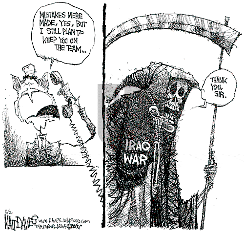 Matt Davies on Wednesday March 21, 2007 Comic Strip