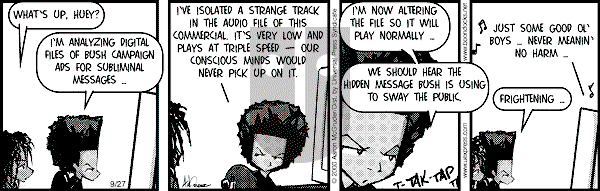 The Boondocks on Wednesday April 30, 2008 Comic Strip