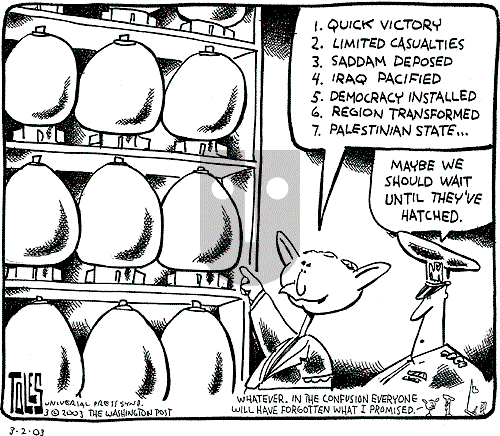Tom Toles - Sunday March 2, 2003 Comic Strip