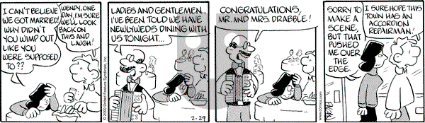 Drabble on Tuesday February 29, 2000 Comic Strip