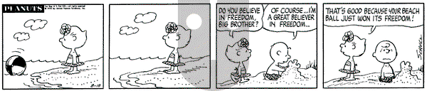 Peanuts on Tuesday August 18, 1970 Comic Strip