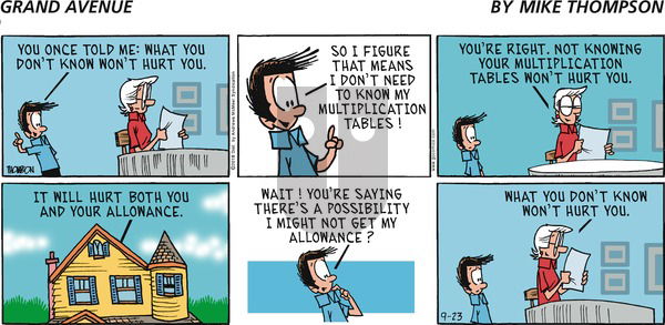 Grand Avenue on Sunday September 23, 2018 Comic Strip
