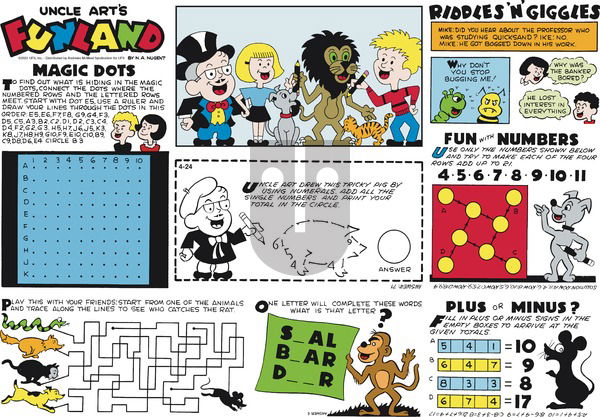 Uncle Art's Funland on Sunday April 24, 2022 Comic Strip