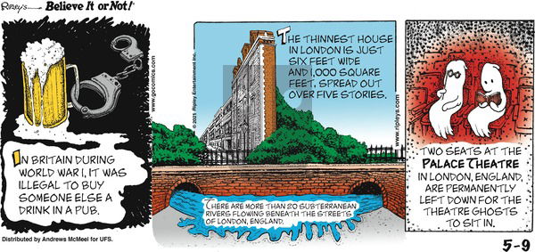 Ripley's Believe It or Not on Sunday May 9, 2021 Comic Strip