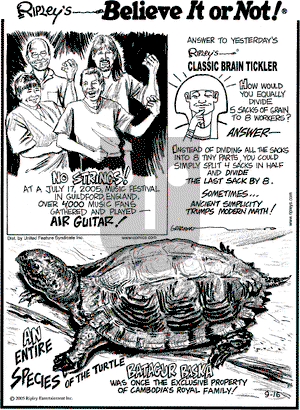 Ripley's Believe It or Not on Friday September 16, 2005 Comic Strip