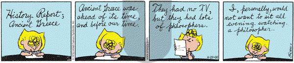 Peanuts on Saturday April 29, 2000 Comic Strip