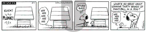 Peanuts on Tuesday May 1, 1973 Comic Strip