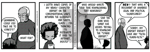 The Boondocks on Saturday March 25, 2000 Comic Strip