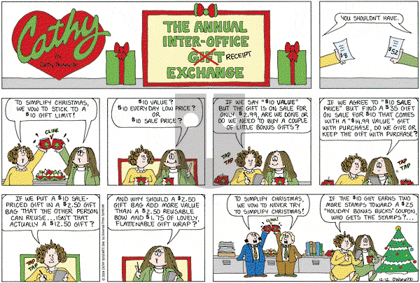 Cathy Classics - Sunday December 12, 2004 Comic Strip