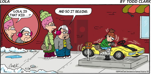Lola on Sunday February 16, 2014 Comic Strip