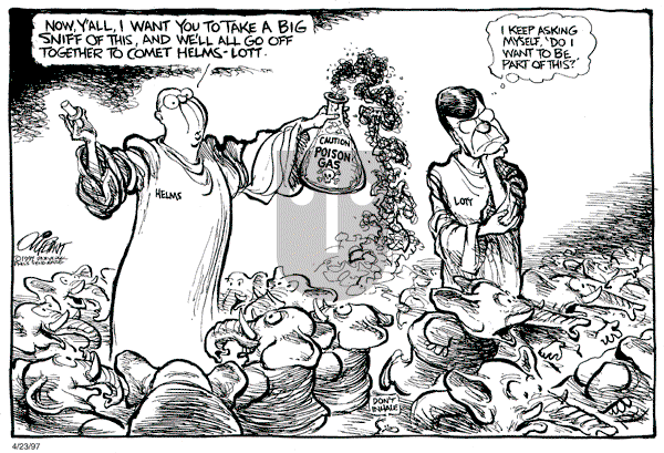 Pat Oliphant - Wednesday April 23, 1997 Comic Strip