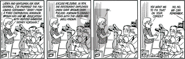 Doonesbury on Wednesday July 18, 1979 Comic Strip
