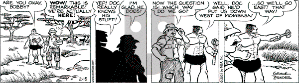 Alley Oop on Thursday February 15, 2001 Comic Strip