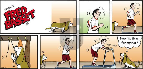 Fred Basset on Sunday July 8, 2012 Comic Strip