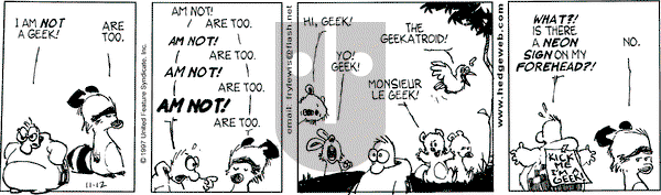 Over the Hedge on Wednesday November 12, 1997 Comic Strip