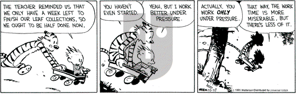 Calvin and Hobbes on Saturday October 10, 2015 Comic Strip