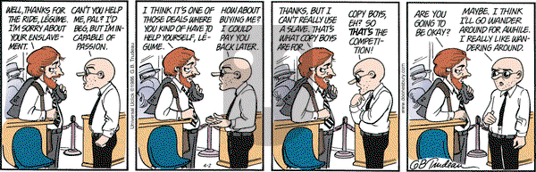 Doonesbury on Saturday April 2, 2016 Comic Strip