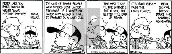 FoxTrot on Wednesday May 26, 1993 Comic Strip