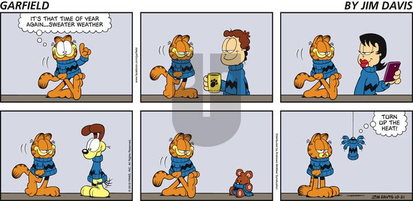 Garfield on Sunday October 21, 2018 Comic Strip