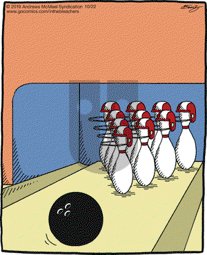 In the Bleachers on Tuesday October 22, 2019 Comic Strip