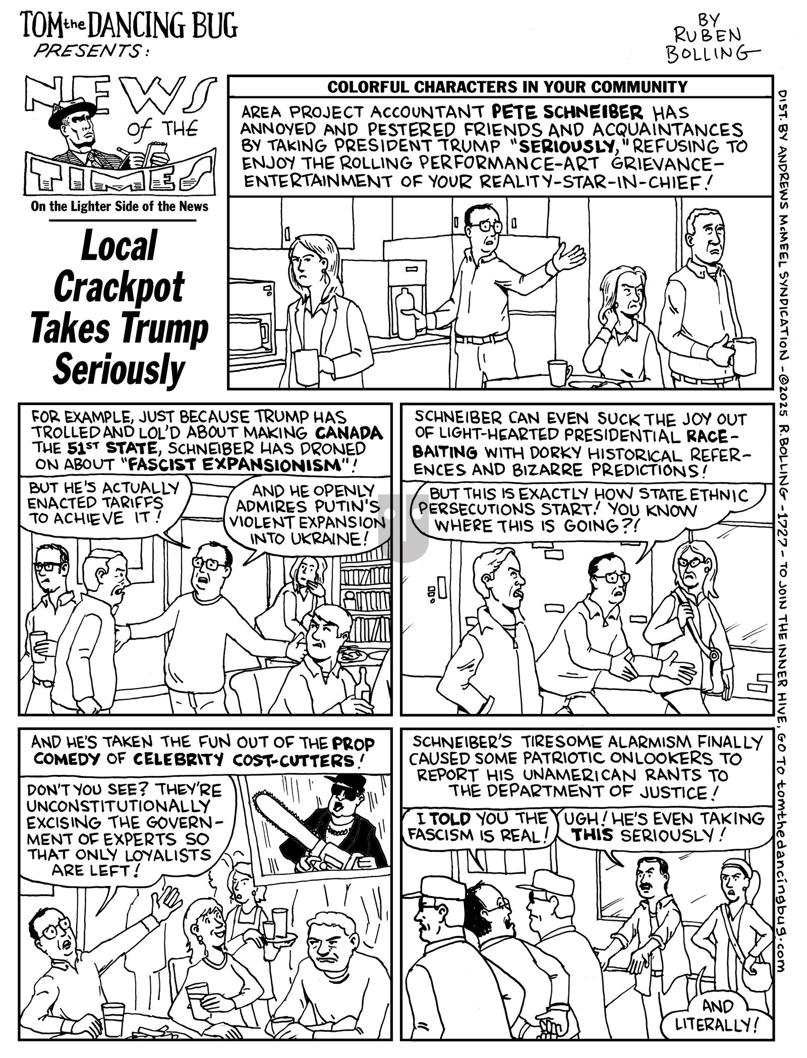 Tom the Dancing Bug - Monday March 17, 2025 Comic Strip